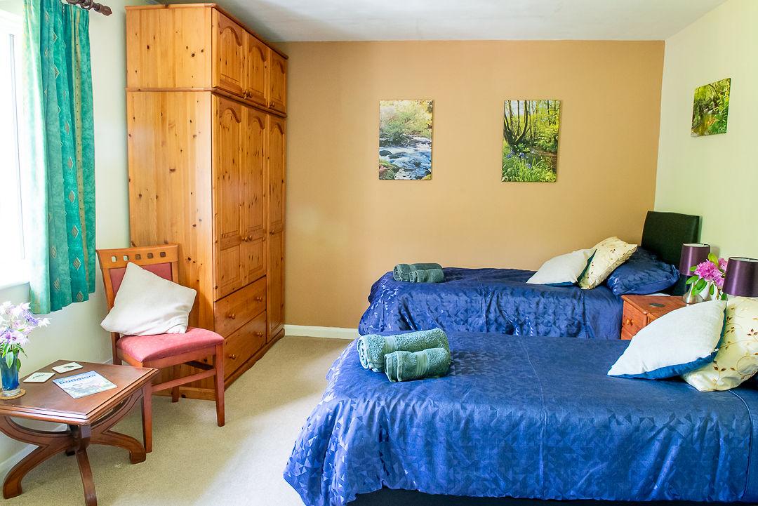 Dart Room set up as twin with 2 single beds