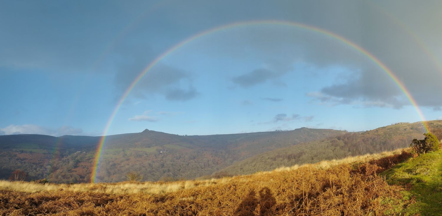 PANO_20251219_141219 Rainbow over the Dart Valley - banner photo for Winter newsletter 2025