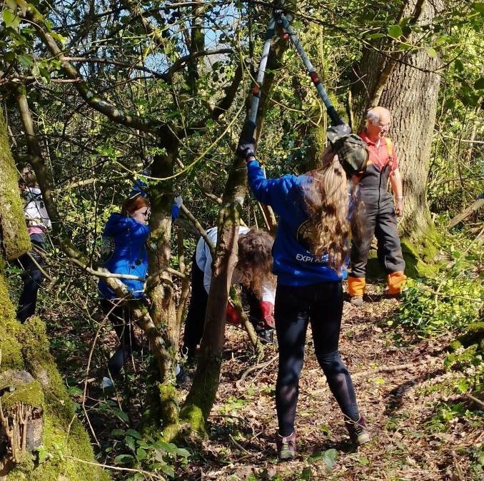 Groups participating in hands-on nature restoration projects at Wray Valley.