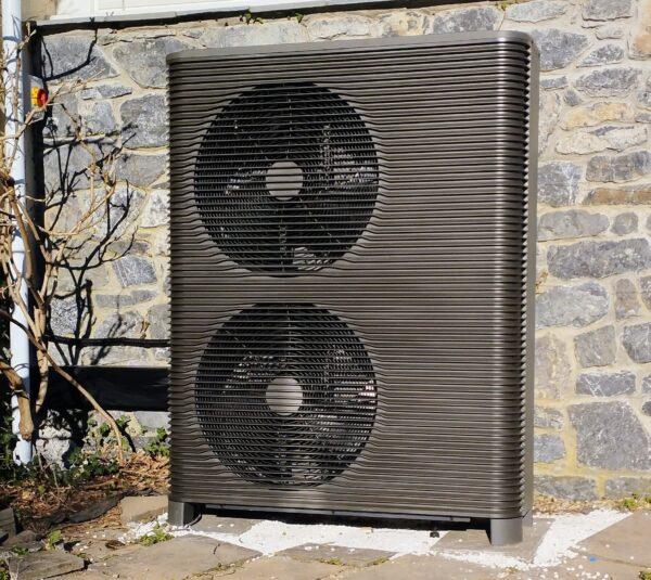 Newly installed heat pump replacing our oil-fired heating system. Moving us closer to carbon neutral Wray Valley